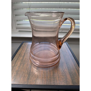 Dunbar Glass Co. NO.1115 Pink Large Flat Water Pitcher